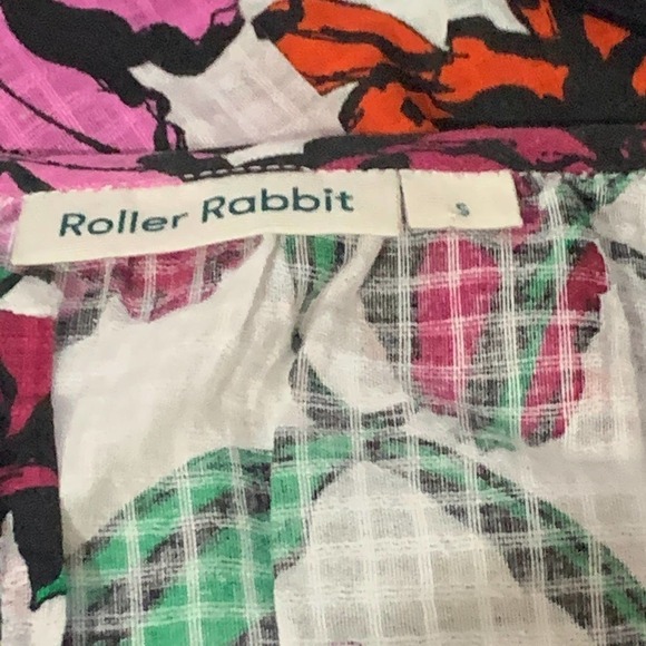 Roller Rabbit Jorales Lucy Top Iris Floral Red Purple Yellow‎ Green SMALL NEW - Picture 8 of 13
